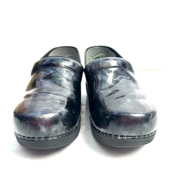 Dansko Black Swirl Marble Leather Clogs Size EU 36/ US 6 - Picture 2 of 6